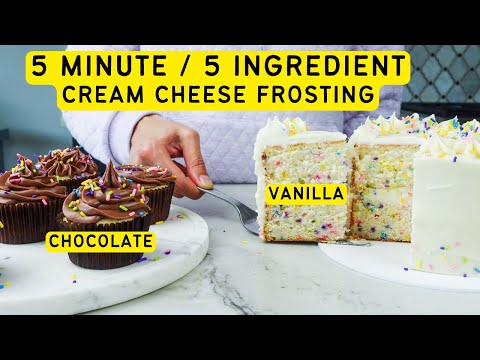 My quick cream cheese frosting: smooth, thick, + non-runny