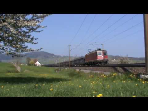 Bahnverkehr in Frick am 24.4.10 Teil 1/2