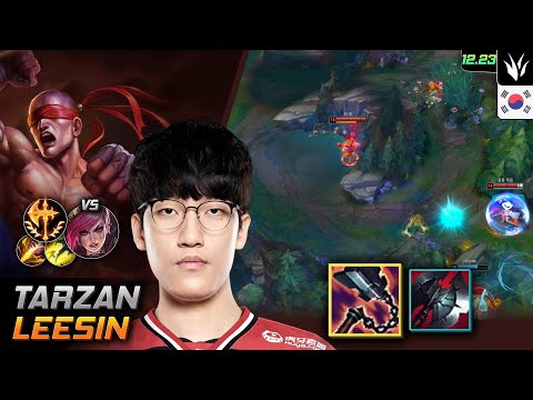 Tarzan Jungle Lee Sin Build Goredrinker Conqueror - Tarzan Lee Sin Match Highlight - LOL KR 12.23