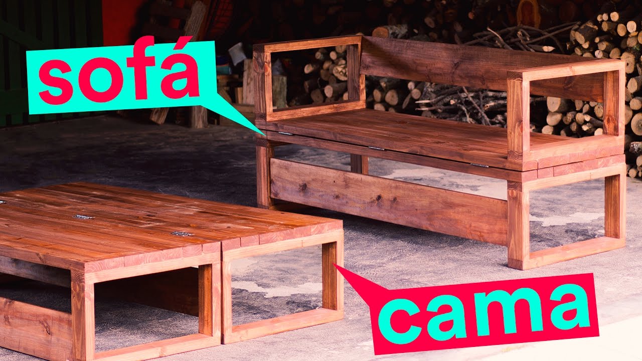 DIY - WOODEN BED-SOFA
