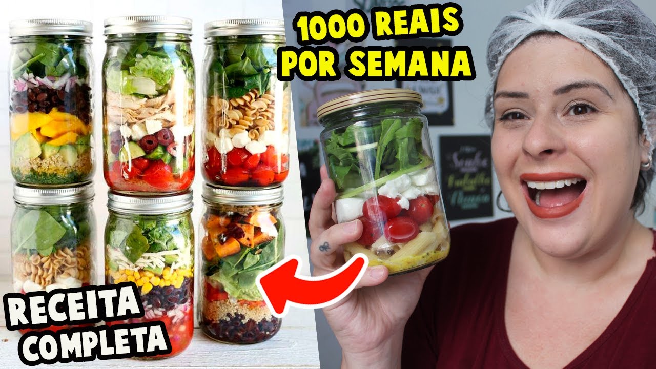 Receita de Salada no Pote Caprese para Vender e Faturar 1000 reais por semana!