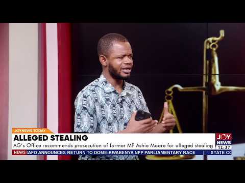 AG's office recommends prosecution of former MP Ashie Moore for alleged stealing