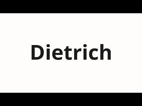 How to pronounce Dietrich