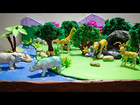 Best Forest Model (Jungle) For School Projects | With Wild Animals |