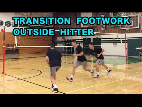 Outside Hitter TRANSITION Footwork (Left Wing Spiker) - Volleyball Tutorial thumbnail