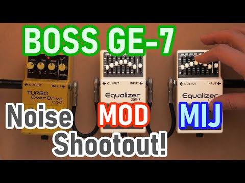 Boss GE-7 Noise Mod - How Bad Is It Really? Using "Normal" Knob Settings Modded Taiwan vs Stock MIJ