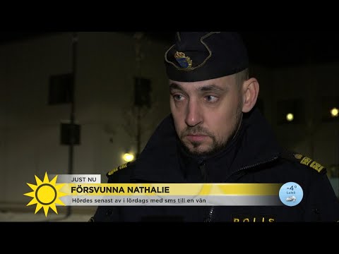 Stor sökinsats efter försvunna Nathalie - "Enorm upplsutning" - Nyhetsmorgon (TV4)