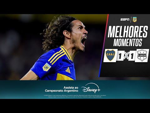 CAVANI marca e evita derrota do Boca Juniors em casa para o Riestra no Argentino