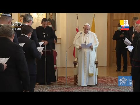 Rencontre oecuménique avec le pape François à la Nonciature apostolique de Bratislava