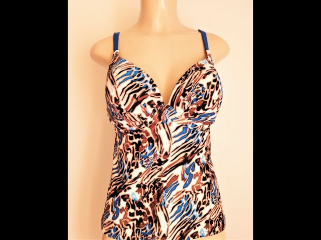 Vídeo relacionado con Yuson Girl Traje de Baño de Dos Pieza Tankini con Cordón Cuello en V Bañadores Push up Set Conjunto de Tankini Bañador de Cintura Alta(Azul Marino, M)