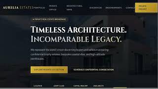 Ultra-Luxury Real Estate Broker Website For Sale