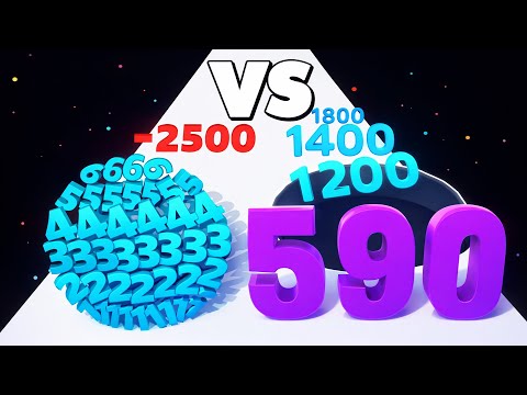 HOLE Number Run 🕳️🔥 vs Number Run ∞ ASMR 😌🎧 Satisfying Gameplay | Number Master Android iOS QW3466