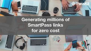 Generating millions of mobile wallet pass links for zero cost