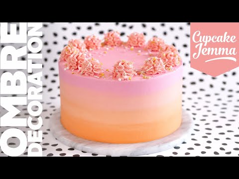 Ombre Buttercream Cake Decoration Step By Step | Get Faded! | Cupcake Jemma
