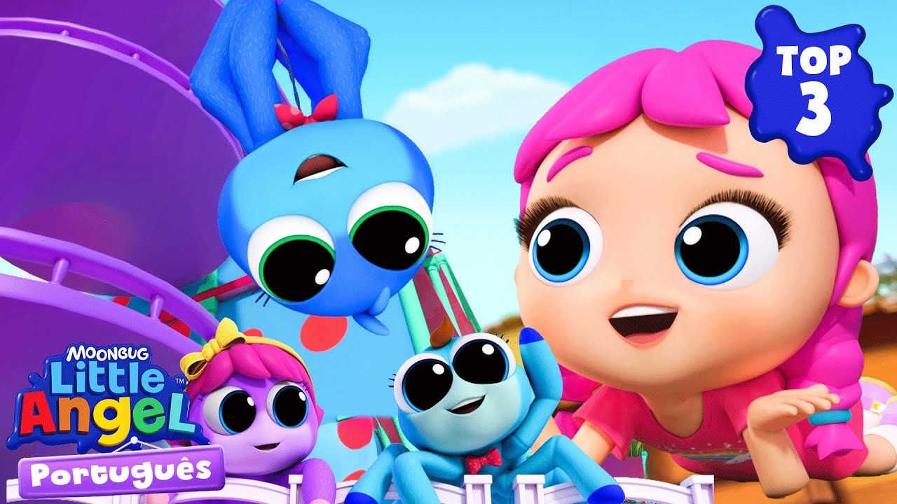 Top 3 episódios das pequenas aranhas 🕷️ Little Angel Brasil | Músicas Infantis em Português
