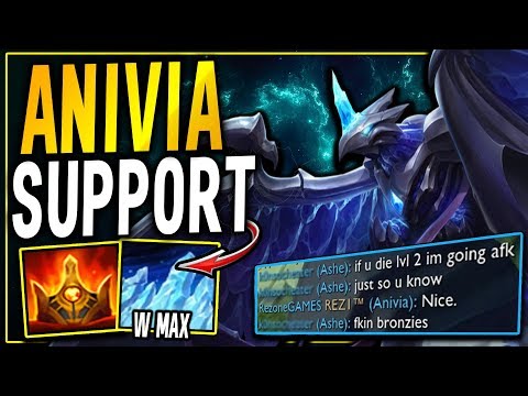 ANIVIA SUPPORT IS THE SECRET TO CLIMBING LOW ELO? PERFECT CC CARRIES GAMES! - League of Legends