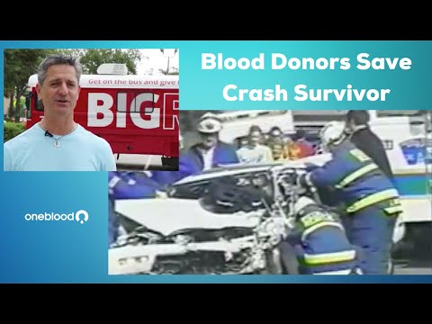 Crash Survivor Saved by Blood Donors