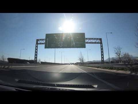 Athens to Korinthos high way - timelapse 4k