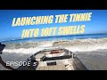 LAUNCHING THE TINNIE INTO 10FT SWELLS.. DO NOT TRY THIS AT HOME!!