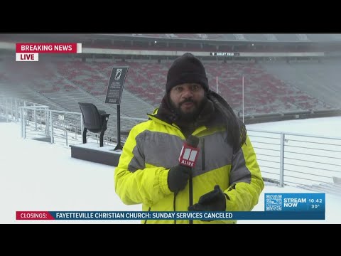 Icy conditions in Athens-Clarke County