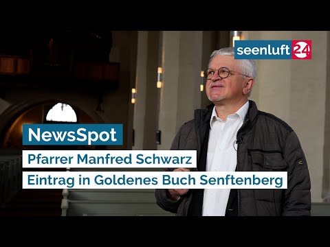 Newsspot: Pastor Manfred Schwarz receives an entry in the city's Golden Book