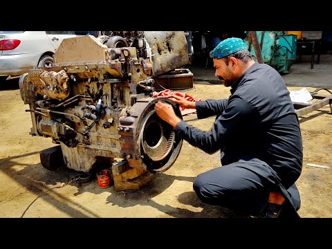 Rebuilding Cummins 6CT Engine Completely || How to build a cummins engine || 6CT Engine