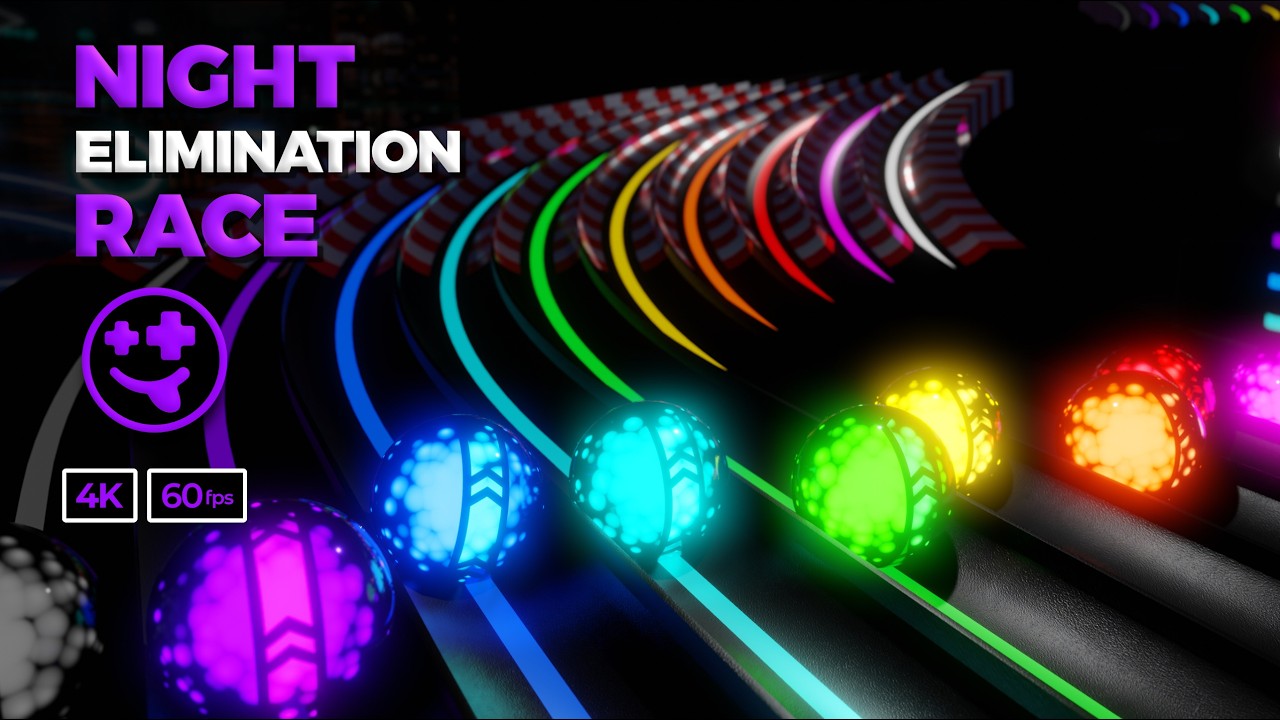 BIG Night Elimination Race  | #marbles #marblerun #marblerace #asmr #sensory