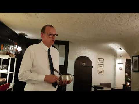 Tournedos au poivre, made at the table.