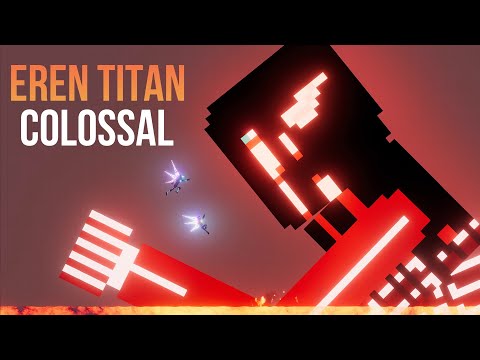 Eren Founding Colossal Titan vs Psychic Soldier Multiverse - People Playground 1.21.3