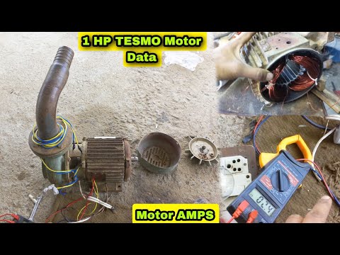 1 HP TESMO MOTOR WINDING DATA || TESMO MOTOR DATA || 1 HP MOTOR WINDING DATA