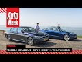 Snelste auto op afstand - BMW 5-serie tegen Tesla Model 3