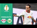 Poulsen & Hwang for the Win | Leipzig vs. Wolfsburg 2-0 | Highlights | DFB-Pokal Quarter Finals