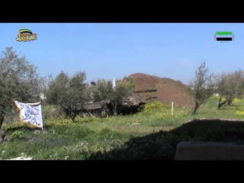 استهداف مقرات النظام في كتيبة جدية في ريف درعا بقذائف الدبابة من قبل لواء الشهيد غسان طويرش