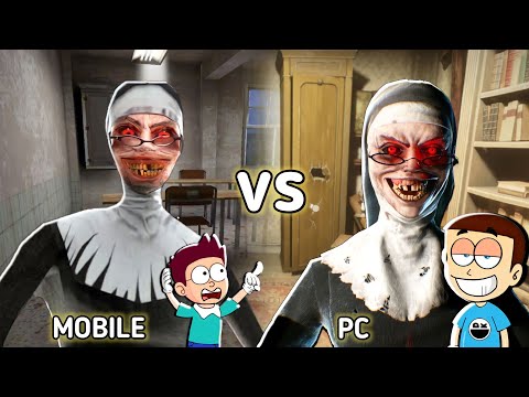 Evil Nun Mobile vs Evil Nun Pc - who is best ? 😲 | Shiva and Kanzo Gameplay