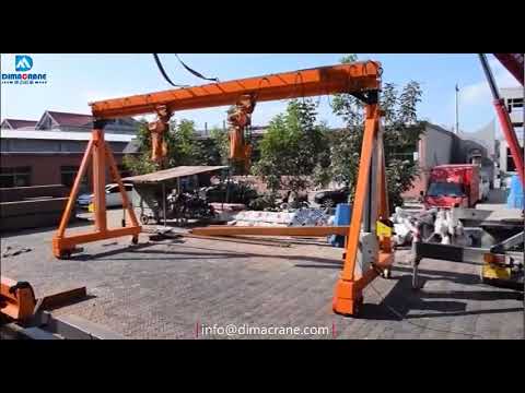 2 ton height adjustable portable gantry crane