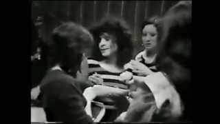 marc bolan and t.rex back stage with fans