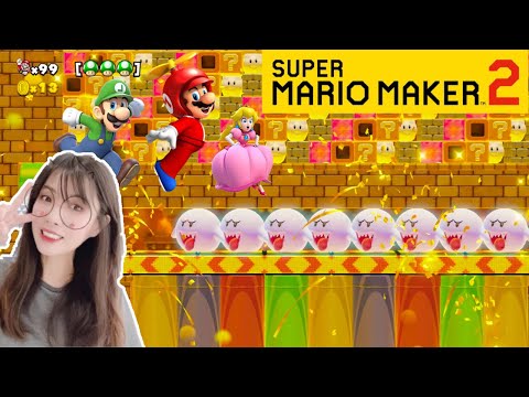 슈퍼마리오 메이커2 어디까지 마리오 챌린지 Super Mario Maker 2 - Endless Challenge