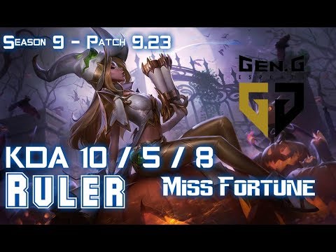 Gen Ruler MISS FORTUNE vs EZREAL ADC - Patch 9.23 KR Ranked