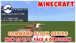 📦 How to Teleport Facing a Direction | Minecraft Command Block Series 🎲