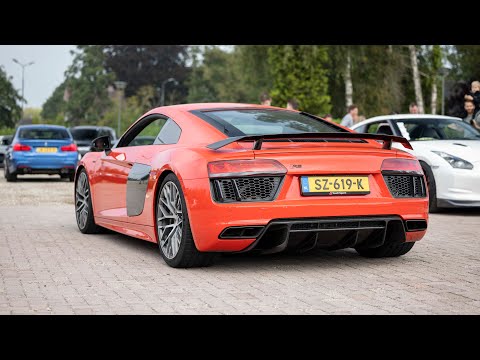 Audi R8 V10 Plus - Accelerations, Launch Controls & Downshifts !