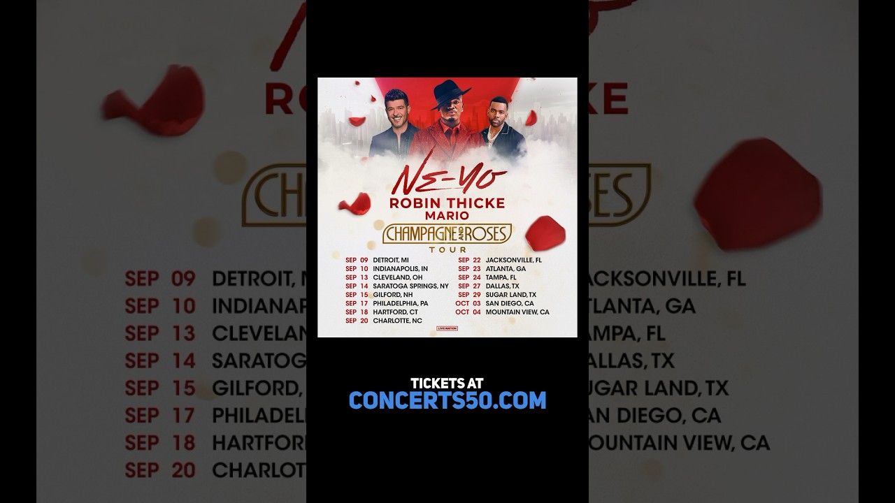 NE-YO Announced Champagne and Roses Tour 2023 with Robin Thicke and Mario