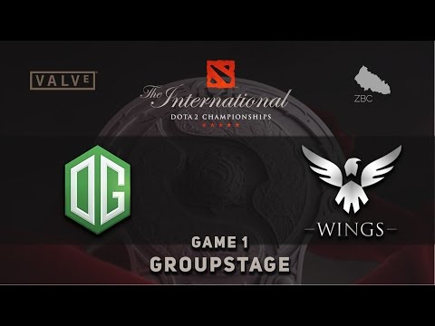 OG vs. Wings - Game 1, Groupstage @ TI6, Dota 2