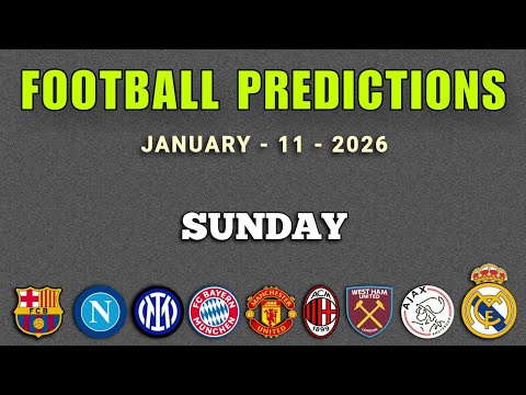 FOOTBALL PREDICTIONS TODAY 11 JANUARY 2026 | FA CUP PREDICTIONS | BUNDESLIGA | SUPER CUP | GoalIQ