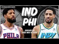 Philadelphia 76ers Vs Indiana Pacers Full Game Highlights Jan 18 2025 NBA Season