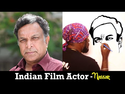 How to Draw Nassar Indian Film Actor #Shorts  - Udhaya Speed Painting