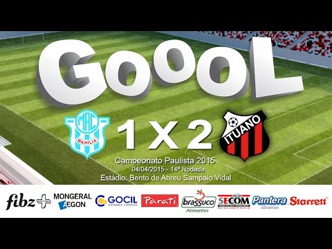 Gols - Marília 1 X 2 Ituano Paulistão 2015 14º Rodada