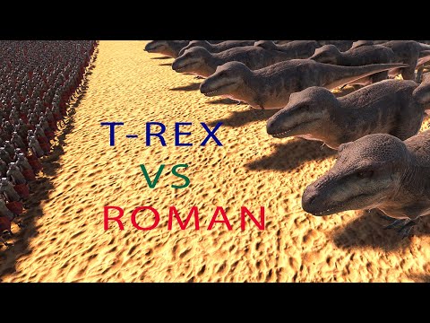 NEW UNIT ( T- REX ) 800 T-REX VS 100.000 ROMAN GENERAL | Ultimate Epic Battle Simulator 2 | UEBS 2