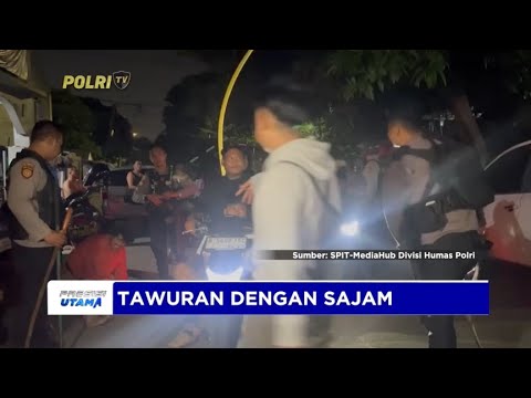 POLISI TANGKAP 7 REMAJA TAWURAN DENGAN SAJAM