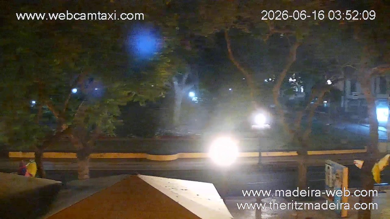 Live webcam view of Avenida Arriaga & Ritz Cafe, Funchal