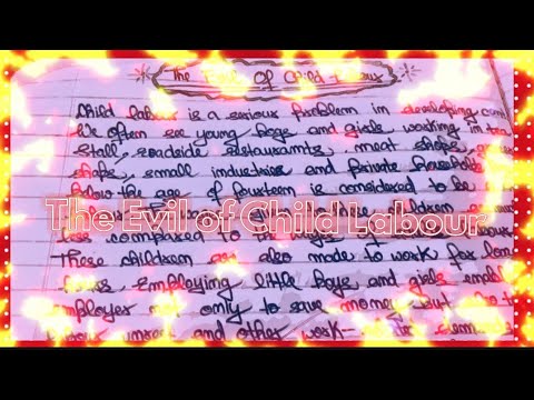 Article on topic "The Evil of Child Labour"